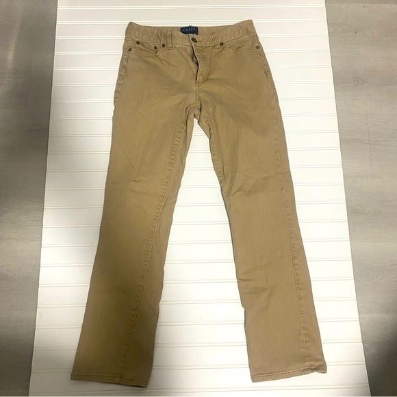 Chaps Denim Pants for Women Tan Color Size 6 bottom pant leg has a little fray - Picture 1 of 12